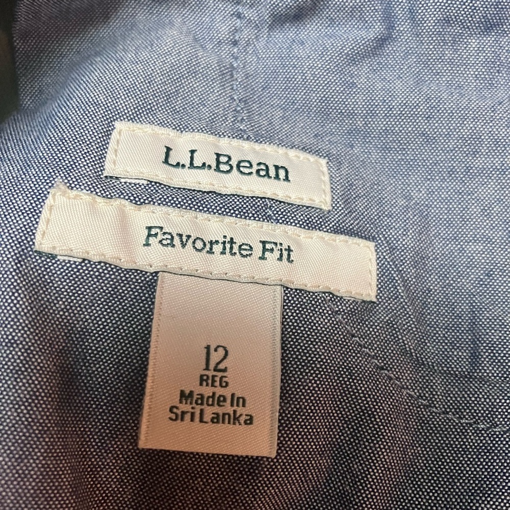 L.L. Bean Womens Favorite Fit Sz. 12 Spring Green Cotton Corduroy HEMMED - Picture 4 of 6